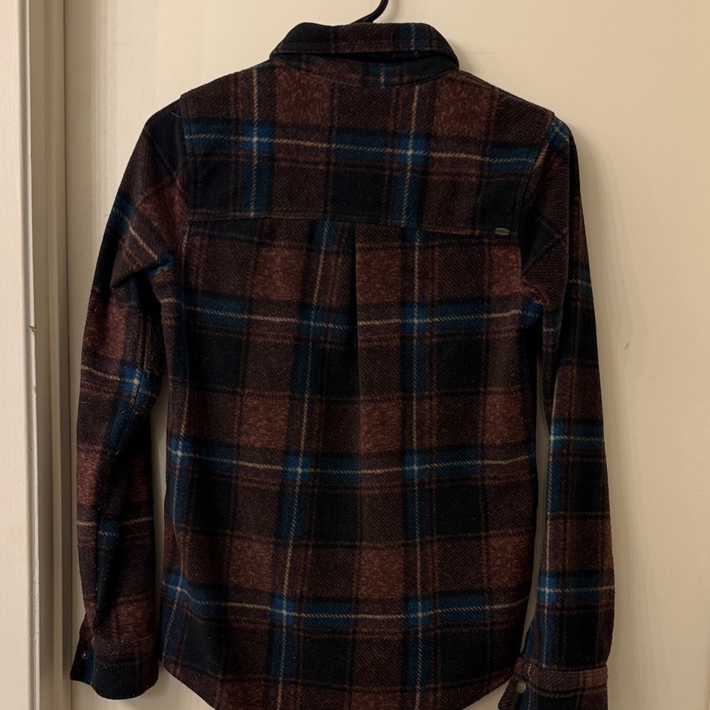 ** O’Neil ** Fleece warm Brown and Blue Plaid Shirt - small - Picture 8 of 9